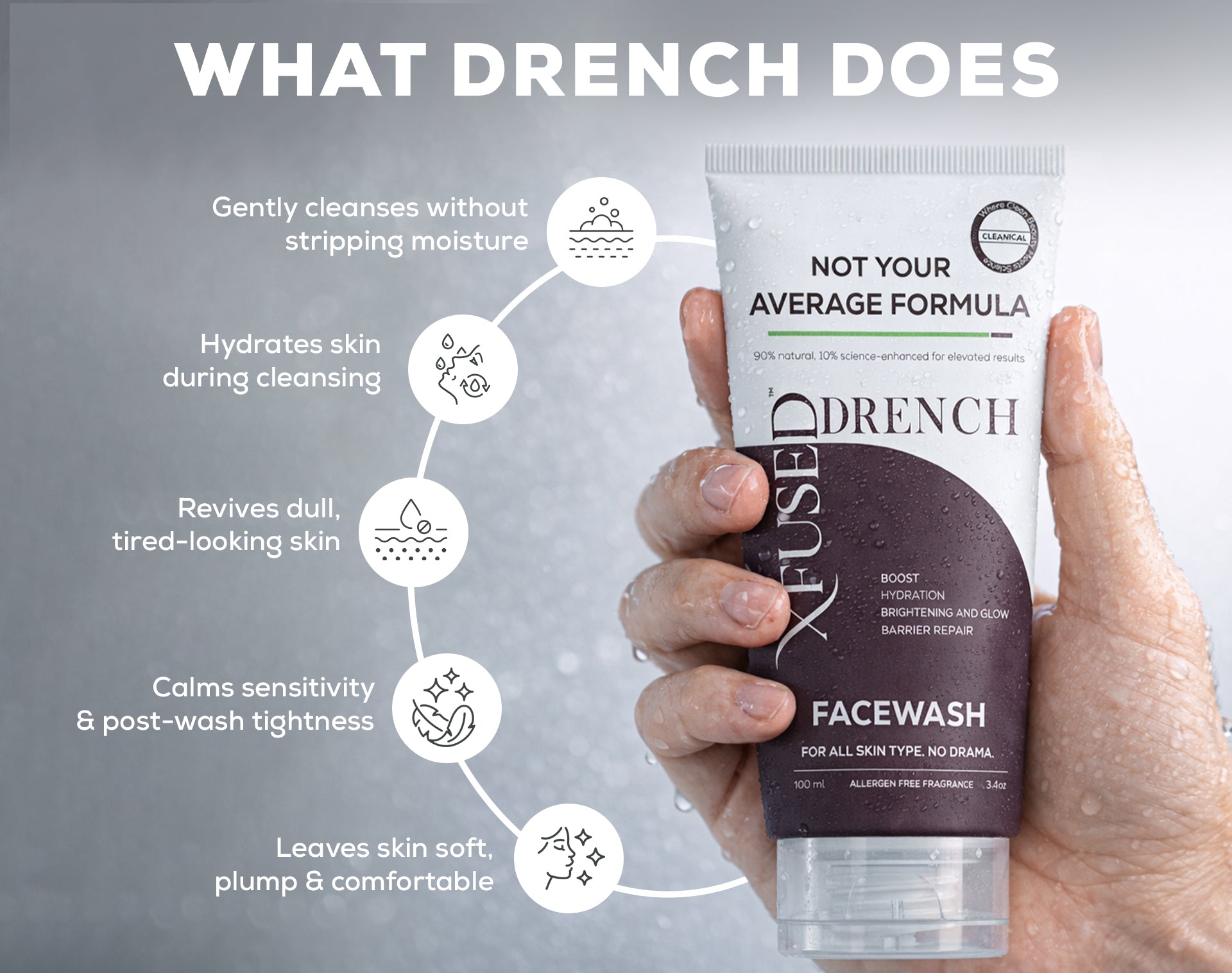 Drench: Hydrating & Brightening Facewash
