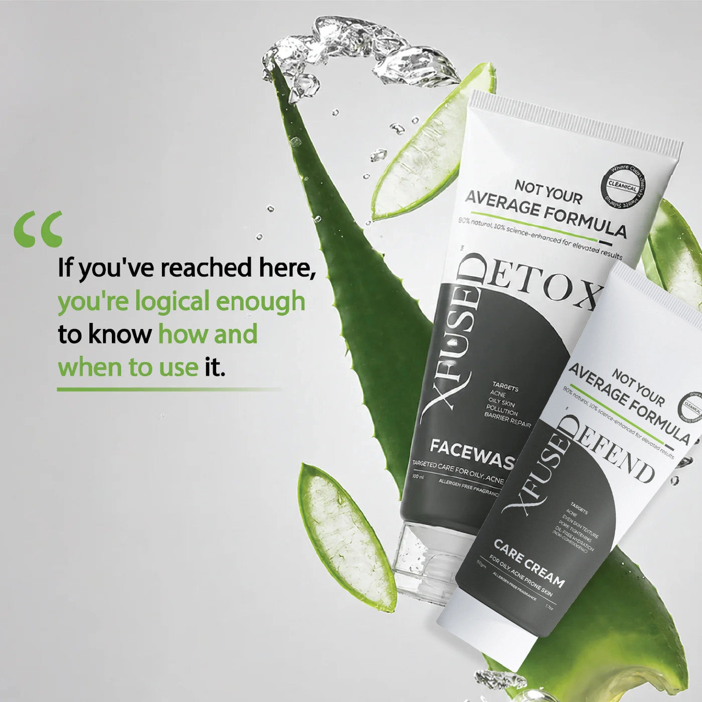 Total Acne Care : Detox Facewash (100ml) + Defend Oil-free Moisturiser (50gm)